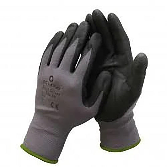 Nitrile-coated Large Green band EN388 Standard Gloves