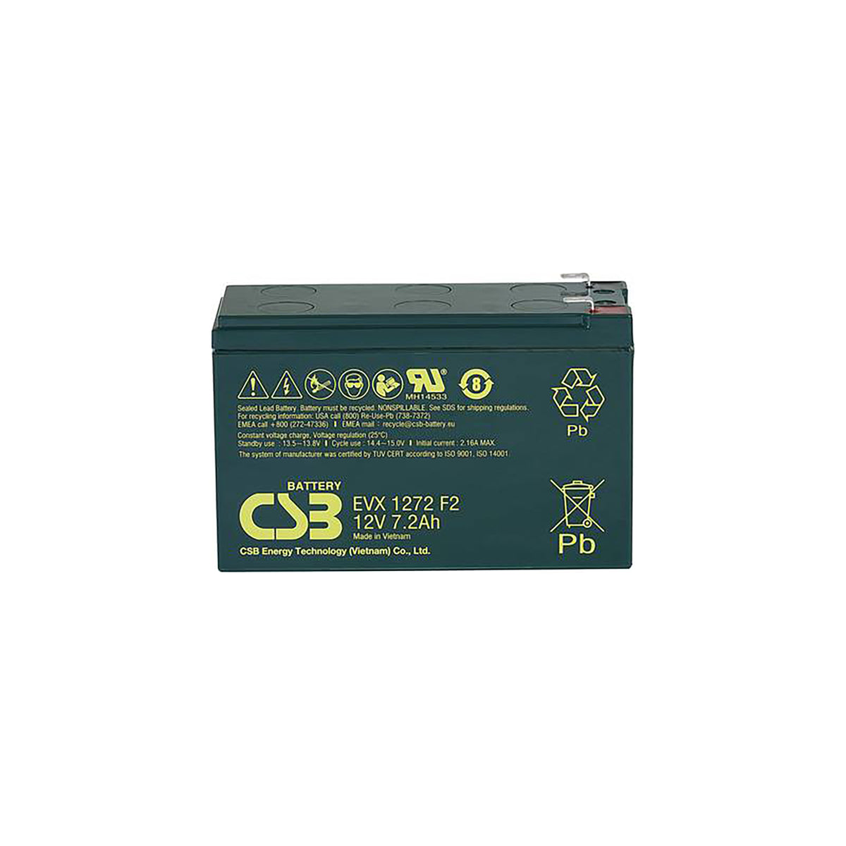 12V 7.2ah F2 Terminal Extended Run High Cycle AGM Deep Cycle Battery