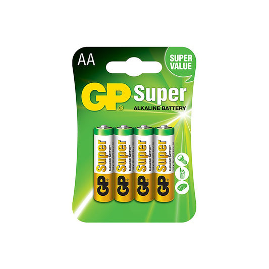 GP AA-4PK SUPER ALKALINE BATTERY