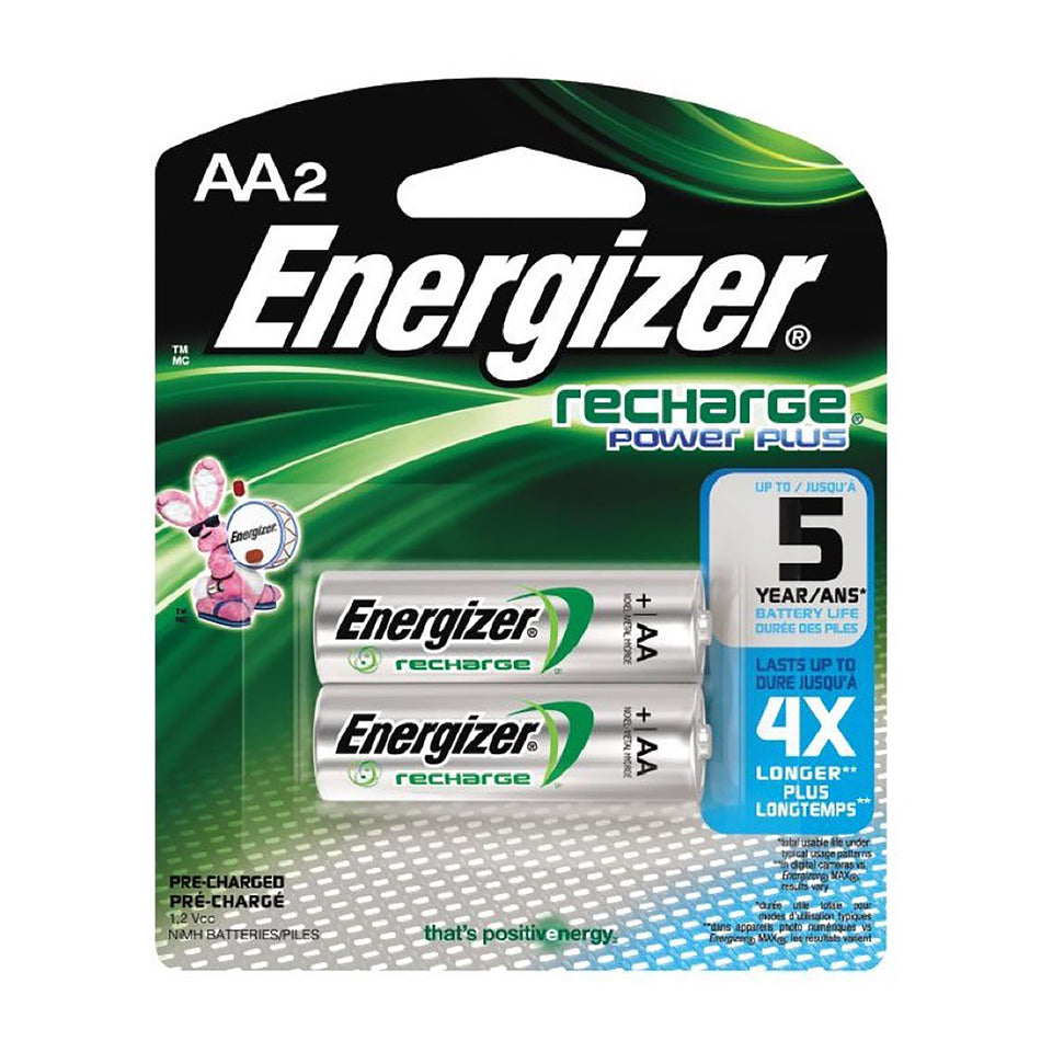 Energizer AA NiMH 2300mah 2 Pack Rechargeable Battery