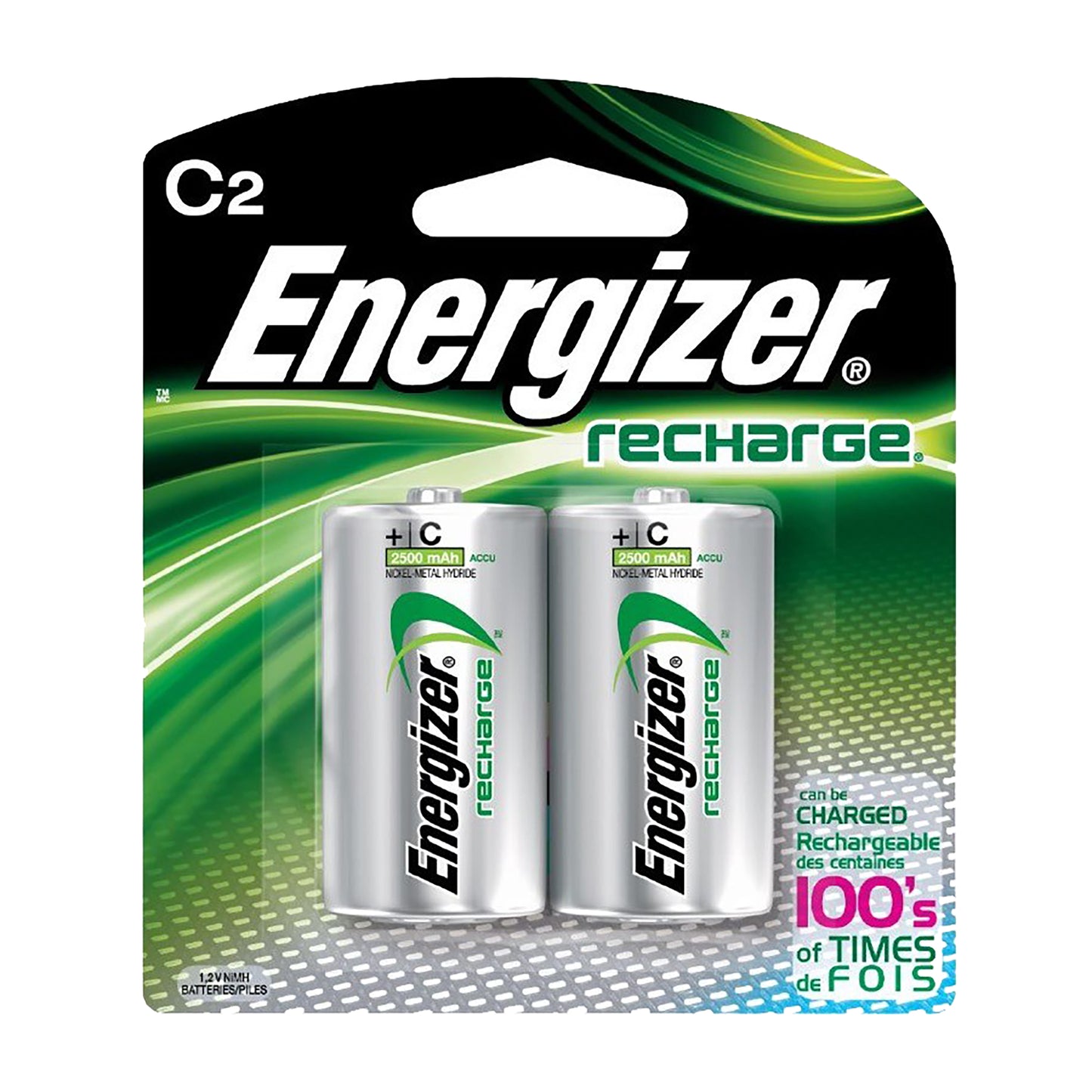 Energizer C NiIMH 2500mah Rechargeable Battery