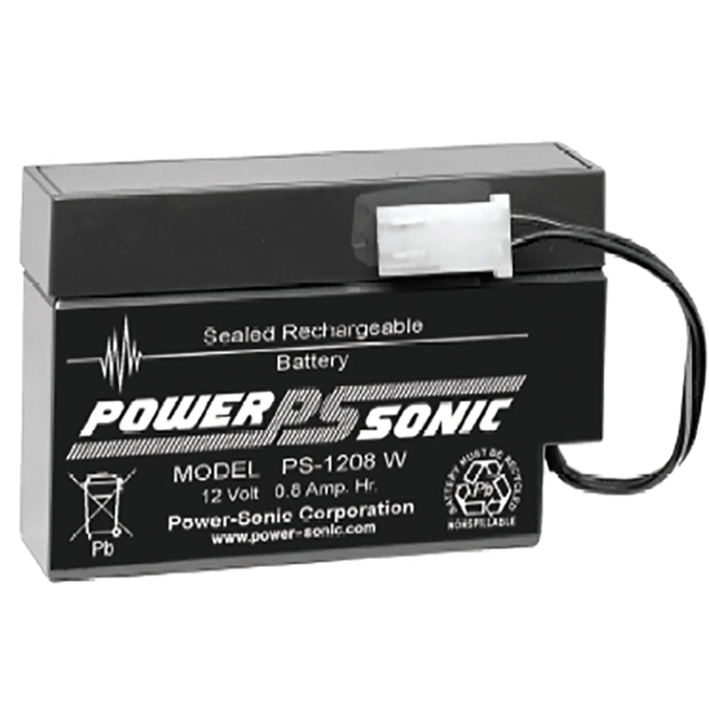 12V .08ah w/lead SLA Battery