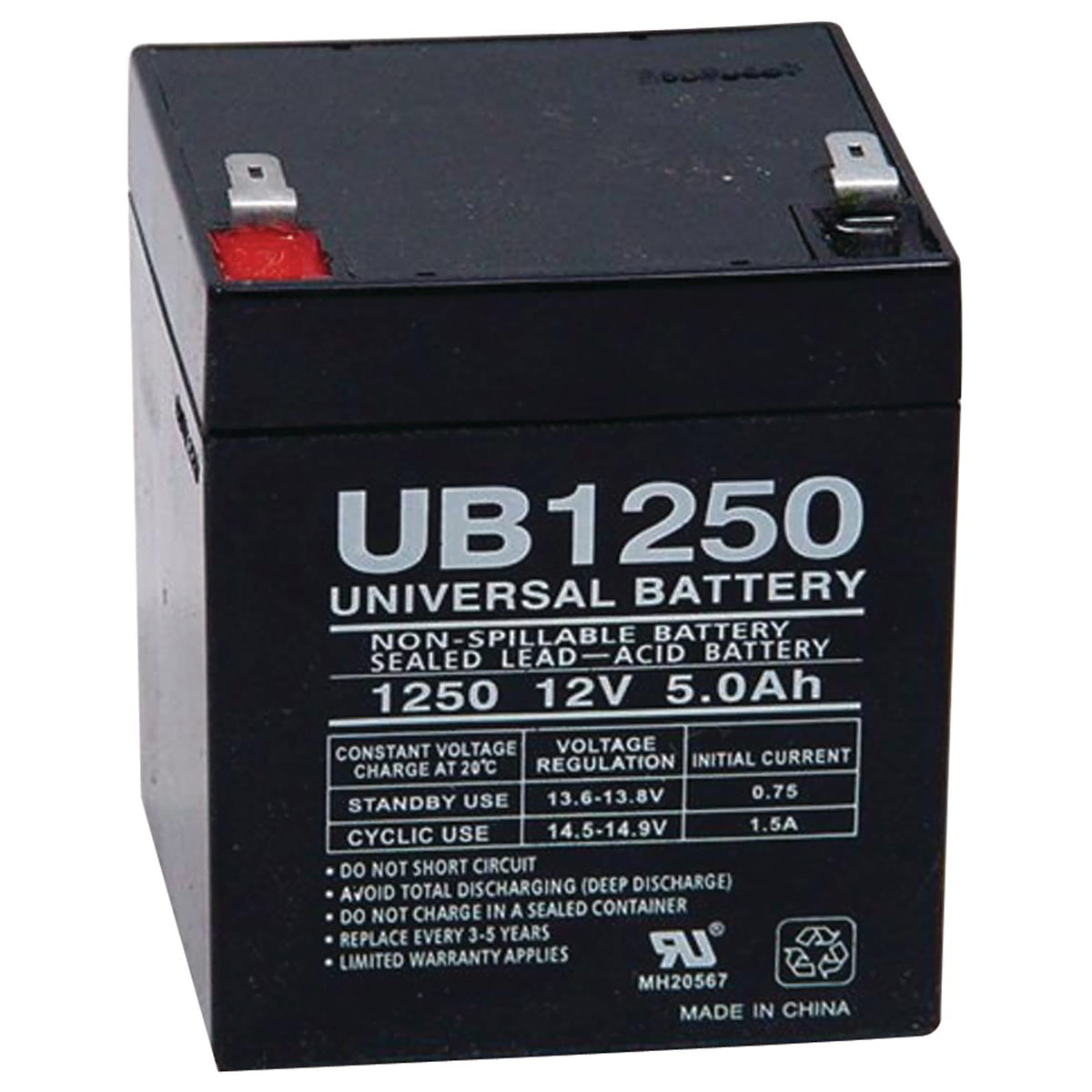 12V 5ah F1 Terminal SLA Battery